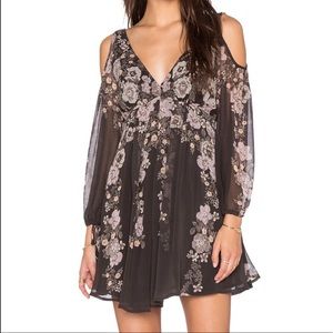 Free People Penny Lover Mini Dress in Raven Combo